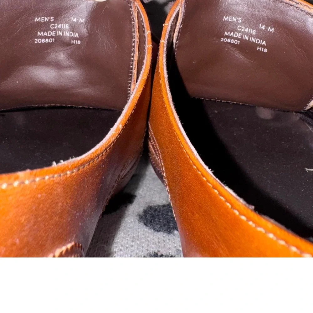 Cole Haan Williams Wingtip Oxford Men 14 British Tan Good C24116‎ Leather Brogue